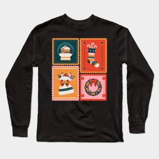 Christmas stamps 3 Long Sleeve T-Shirt